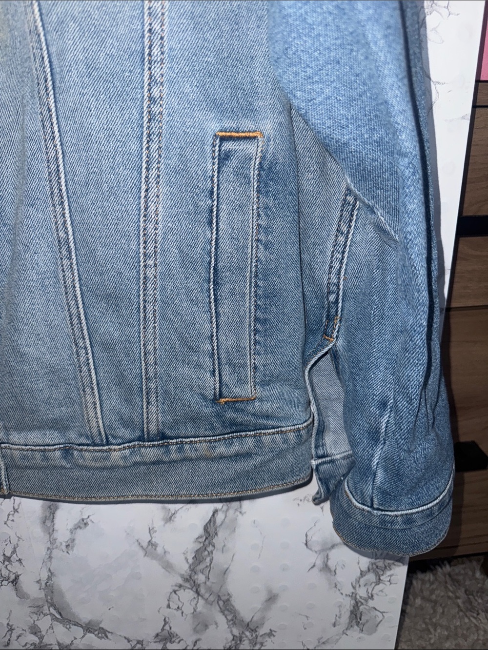 Hollister Jean Jacket Medium-Light Wash Size L - Picture 3 of 8